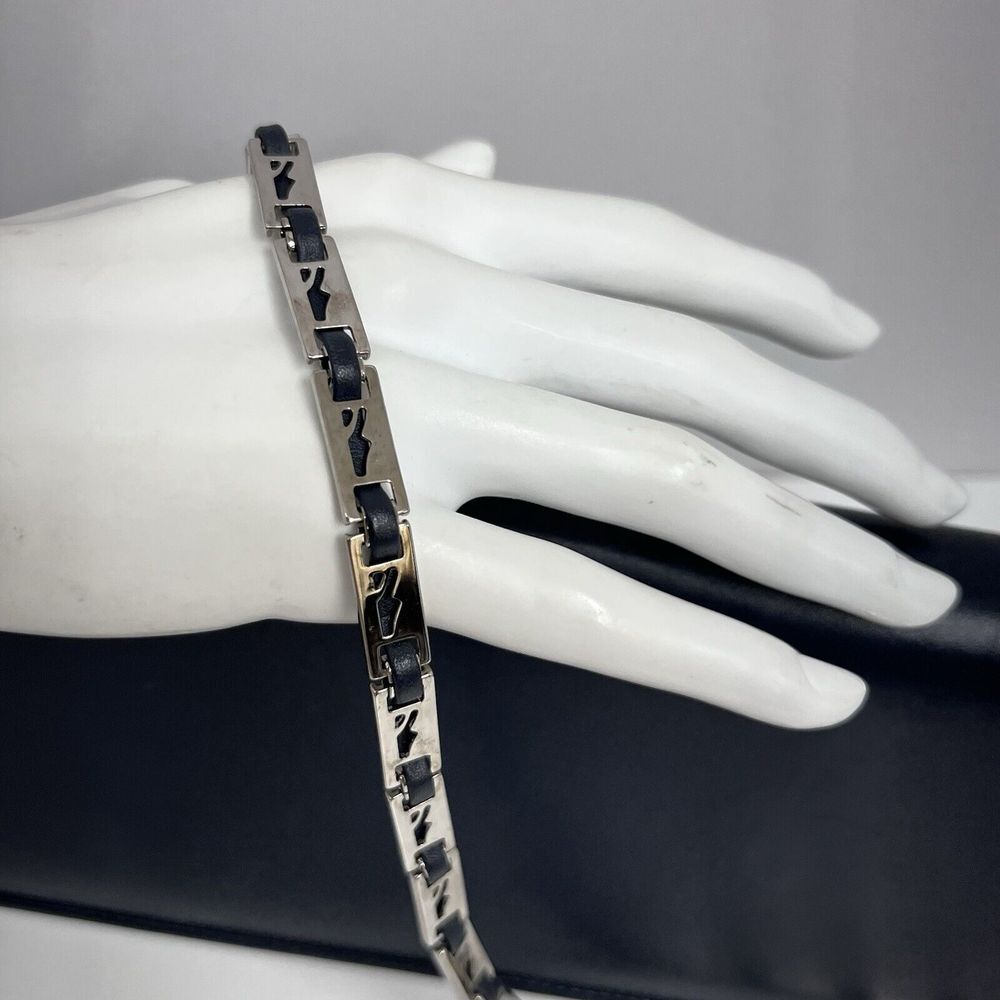 Vintage Salvatore Ferragamo Leather‎ Shoulder Bag or Clutch Navy Blue Rectangle - Picture 3 of 15